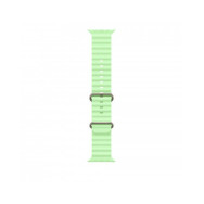 49mm Neon Green Ocean Band - Natural Titanium Finish